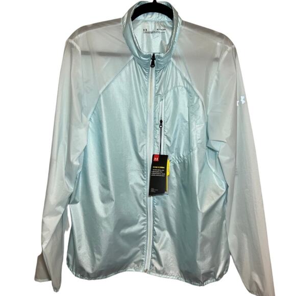 Under Armour UA Womens Run Impasse Wind Breaker Water Jacket Repel, NWT, XL - Picture 3 of 13
